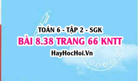 Bài 8.38 trang 66 Toán 6 Tập 2 Kết nối tri thức